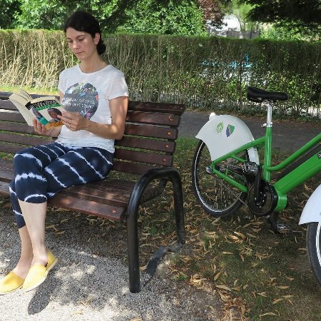 Počitek med vožnjo kolesa PoKolo